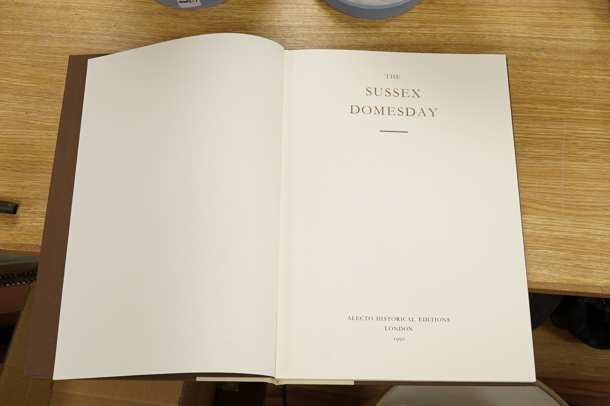 [Domesday] The Sussex Domesday, limited edition, 3 vols, facsimile plates and 2 folded maps; publishers cloth backed boards, gilt spines, in slipcase, 4to. Alecto Historical Editions, 1987-90
